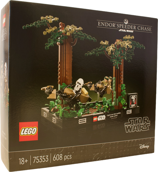 LEGO® Star Wars™ – forside af æsken med Speederjagt på Endor™ dioramaet